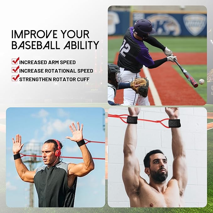 Baseball Softball Resistance Training Bands, Arm Strength, Pitching and Conditioning Equipment for Kids
