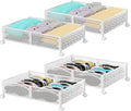 PHINOX Under Bed Storage, Under the Bed Storage Containers with Wheels, Under Bed Shoe Storage Organizer Drawer for Bedroom Clothes Shoes Blankets -4Pack