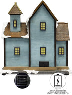 MOMENTS IN TIME Christmas Village Building, Bed and Breakfast with LED Lights - Battery Operated (not Included) (8.5" H x 8.3" W x 5.5" D)