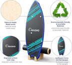 Balance Board Sports with Mat, Exercise Balancing Stability Trainer for Improve Balance, Core Balance Trainer for Fitness, Rehab, Surf