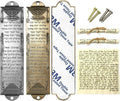 Mezuzah with Scroll for Door, Metal Mezuzah Cases with Double Sided Tape, Waterproof Plaque with English and Hebrew Blessing Scripture for Jewish House Warming Gift, Hannukah Decor (2 Pcs)