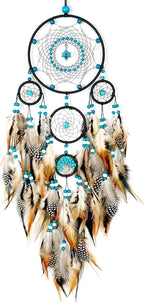 Dream Catchers for Adults Large Dream Catchers Black Dream Catcher Turquoise Wall Decor for Bedroom Adult Brown Boho Dream Catcher Wall Decor Tree of Life Suncatcher Hanging