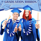 Canlierr Graduation Leis Class of 2026 Grad Ribbon Leis Double Braided Necklace Hawaiian Flower Garland with Heart Kukui Nut for Man Woman Graduation Party Supplies
