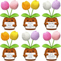 Wavwavw 6 Pcs Christian Gift for Women Inspirational Religious Gifts Positive Faith Scripture Crochet Handmade Bible Verse Crochet Doll with Prayer Card for Vbs Church(Tulip)