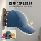 JBD Multicolor Hat Organizer for Baseball Caps, 2-Pack Wall Mounted Hat Rack Holds 20 Hats, Innovative Auto-Grip Clips Hat Holder for Closet Door & Bedroom, Damage-Free Room Decor Cap Storage