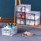 6PCS transparent shoebox for easy storage shoes odorless environmentally friendly particles plastic