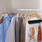 Hat Rack for Baseball Caps Hat Organizer Holder for Hanger & Room Closet Display, 2Pack 10 Hat Storage Clips for Hang Ball Caps Beanie, for Men Gift, Not Including Hangers & Hats (2PC Black)