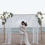 CDQL 2Pcs Wedding Welcome Sign Floral Decoration,Artificial Flower Swag Wedding Arch Decor, Wedding Flower Swag for Wedding Ceremony and Reception Arrangement (Champagne)