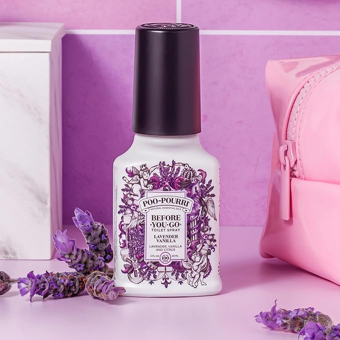 Poo-Pourri Before-You-Go Toilet Spray, Fresh Air, 4 Fl Oz, Up to 200 Uses, Bathroom Odor Deodorizer , Plant-Based with Essential Oils, for Home or Work, Jasmine, Fresh Air and Mint Scent