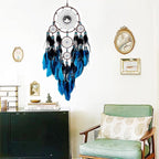 Large Dream Catchers, Boho Handmade Woven Blue and Black Dream Catcher Wall Hanging Ornament for Bedroom Living Room Adults Wedding Party Decor, Festival Blessing Gift (Blue & Black)