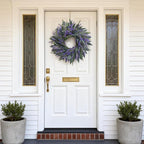 26 Inch Lavender Eucalyptus Wreaths for Front Door, Spring Summer Wreath,Large Eucalyptus Outdoor Wreath with Greenery Leaves for Porch,Wall,Holiday,Home Decor- Spring, Summer, Fall, All Seasons