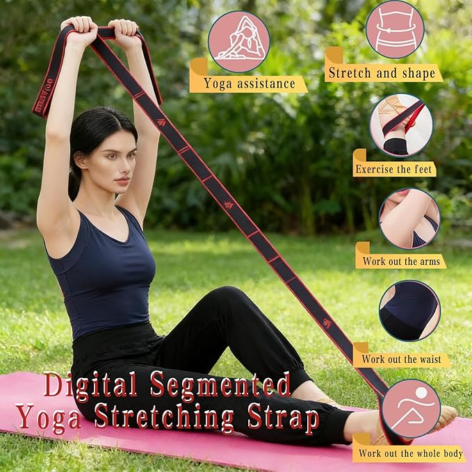 Foot Pedal Puller, Fitness Resistance Band,Multifunction Foot Pull Rope for Full Body Stretching, Numbered Resistance Band, Multifunction Elastic Yoga Stretch Rope, Fashion Puller Exercise