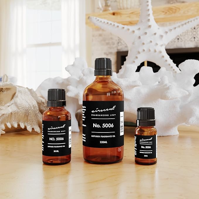 AirScent Diffuser Oil Inspired by TF's Ombre Leather - No. 5006 Perfume Dupe - Fragrance Oil Blend for Ultrasonic and Waterless Diffusers and Crafting - 30 ml, 1 fl oz Glass Bottle with Dropper