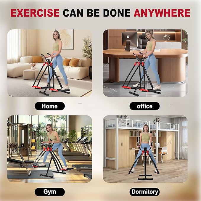 HOTWAVE Space Walker Exercise Machine - Air Walker Elliptical Trainer for Home Use, with Foldable Design for an Aerobic Stepper and Cross Trainer Glider Exercise Machine for Men and Women