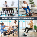 ANCHEER Under Desk Elliptical Machine - Quiet Pedal Exerciser for Seniors, Office & Home, Low-Impact Seated Leg Workout Equipment, Smart LCD Display, Remote Control