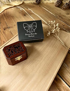 Mini Hollow Antique Carved Music Box Wind Up Wooden Musical Box Toy - Hedwig's Theme Gifts for Birthday, Christmas, Mother’s Day, Anniversary,Halloween or Home Decor