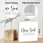 Farmhouse Decor, Christian God Home Decorations, Aesthetic Entry Way Table Shelf Wood Box Decor, Living Room Table Accessories, Boho Office Decorations For Work (04)
