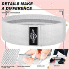 Fabric Resistance Bands for Working Out, 6Pack Non-Slip Exercise Bands for Women and Men, Fabric Booty Bands for Home, Fitness, Pilates, Stretching