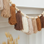 DCJHFJ Boho Tassel Garland Terracotta Rainbow Western Banner Tassels Wall Hanging for Dorm Room Classroom Nursery Kids Bedroom Decor