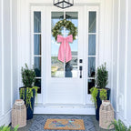 2 Pcs Light Pink Wreath Sash for Front Door Linen Wreath Ribbon Bow for Yard Porch Garland Home Decor