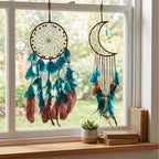 2 Pack Dream Catchers Kit, Dream Catcher for Everyone Iron Dream Catcher Kit, Handcrafted Home Decor, Bedroom Wall Hanging, Cultural Room Accent