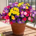 Fake Artificial Flowers for Outdoors 6 PCS Azalea Bouquet Silk Flowers for Outside UV Resistant Faux Flowers Plants for Outdoor Planters Realistic Spring Home Front Door Patio Garden Porch Decor
