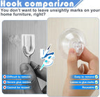 Wonderjune 6 Pcs Wreath Door Hanger Clear Heavy Duty Suction Cup Hooks 11 lb Removable Reusable Window Glass Door Wreath Holder for Christmas Kitchen Shower Bathroom Decorations