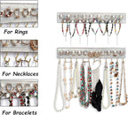 QILICHZ Wall Jewelry Organizer Set of 3 Jewelry Holder Jewelry Organizer Wall Mounted Wood Hanging Jewelry Wall Organizer Rustic Jewelry Hanger for Jewelry Storage Display