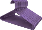 Utopia Home Plastic Hangers 50 Pack - Clothes Hanger with Hooks - Durable & Space Saving Coat Hanger - Heavy Duty Purple Hangers - Skirt Hangers