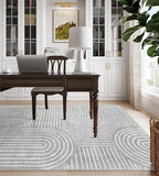 Lahome Abstract Area Rug 6x9, Soft Washable Rug for Living Room Ultra-Thin Non Slip Bedroom Rug, Modern Grey Throw Carpet for Dining Room Office(6'x9',Gray)