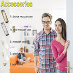2 Pack Mezuzah with Scroll for Door - Jewish Mezuzah for Door Metal Cases with English and Hebrew Blessing for House Warming Hanukkah Gift (Antique Gold & Silver)