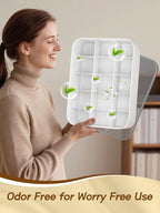 Sock and Underwear Organizer for Drawer with Lid, 15 Grid Plastic Storage Box for Closet and Dresser, Drawer Organizer for Baby Clothes and Nursery, Tie and Necktie Holder, Small Parts Storage Box