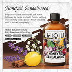 HIQILI Honeyed Sandalwood Diffuser Oil for Car Air fresheners, Ultrasonic or Reed Diffuser, Relaxing & Cozy, Hotel Scent - 3.38 Fl Oz