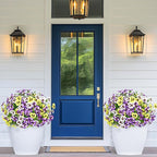 MARTINE MALL 18 Bundles Look Real Artificial Flowers for Outdoors, Realistic Fake Outdoor Flowers, UV Resistant Silk Pansy Flowers for Outside Faux Flower Plants for Outdoor Porch Garden, Mixed Colors