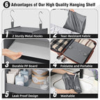 GRANNY SAYS 4-Shelf Hanging Organizer, Closet Hanging Shelves, Closet Hanging Storage Organizers, Organization for Bedroom, Living Room, Baby Nursery, Camper Accessories, Gray, 1-Pack