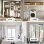 1.3 Inch Diameter Closet Rods for Hanging Clothes 17-87 Inch Adjustable, Metal Heavy Duty Closet Pole, Gold Closet Bar for Hanging Clothes, Suitable for Closet, Wardrobes, Bathroom, Windows