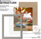 KTKDE 11x14 Picture Frame Set of 3, Grey Wooden frames, Vertical & Horizontal Wall Hanging for Wall Display,Studio Gallery Photo Frame for Photos, Posters & Art Prints
