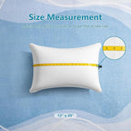AM AEROMAX 12 × 20 Throw Pillow Memory Foam Pillow Insert - Rectangular Lumbar Support Pillow for Decorative Cushion Bed Couch Sofa - Non-Deforming Over Time
