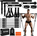 Pilates Bar Kit with Resistance Bands, Heavy Duty Pilates Equipment for Men, Training Bands with Handles for Legs, Hip, Back, Arm, Abs, Chest, Shoulders, Portable Home Gym Workout Equipment
