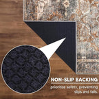 Keen Home Design 9x12 Rug - Machine Washable Area Rug with Non-Slip Backing, Ideal for Living Room, Dining Room, Bedroom - Vintage, Easy Clean, Durable, Low Pile Rug - (9' x 12')