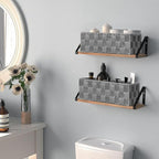 Posprica Woven Baskets, Storage Baskets for Organizing (Set of 8), Cube Baskets Bin Container Matching Storage Boxes Organizers for Pantry, Office, Shelves, Media-room