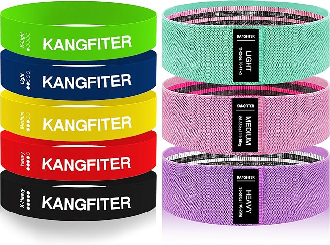 Non-Slip Fabric Resistance Bands for Working Out, Loop Exercise Bands for Booty Leg, Butt, Glute, Stretch Workout Bands for Women & Men, Hip Elastic Bands for Home Gym Fitness, Yoga, Pilates