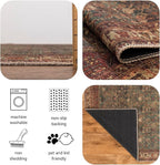 Keen Home Design 2x3 Rug - Machine Washable Entry Rug with Non-Slip Backing, Ideal for Enteryway, Kitchen, Bathroom, Laundry Room - Vintage, Easy Clean, Durable, Low Pile Rug - (2' x 3')