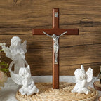 XIPENGKEJI Wooden Cross for Wall,Can be Used for Christian Wall Art,Jesus Cross Decorp-Perfect Decoration,Catholic Crucifix Home Decoration for Spiritual alvation,Christian Gifts-7.87Inch X 4.5Inch(Black)