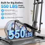 ANCHEER Elliptical Exercise Machine, Elliptical Trainer for Home Gym Exercise Equipment 550Lbs Max Weight, Ultra-Silent Elliptical Machine 16 Resistance Levels Pulse Rate Grips