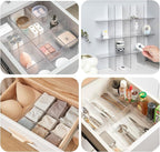 8pcs Adjustable Drawer Dividers Organizer|Expandable Drawer Organizers for Clothes, Kitchen Utensils&Tools, Customizable Drawer Dividers for Drawers|Separadores de Cajones for Storage&Organization
