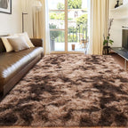 Rugs for Living Room 6x9, Soft Shaggy Modern Shag Area Rug for Bedroom, Upgrade Non-Slip Plush Fluffy Carpet for Kids Boys Girls Room Home Decor Aesthetic, Tie-Dyed Brown