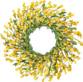 Artgar Front Door Wreath 26 Inch Spring/Summer Wreaths for Front Door, Front Door Wreaths for All Seasons for Indoor Outdoor Home Office Wall Window Wedding Farmhouse Decor (Yellow)