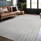 Modern Indoor Rug Orbit 6x9 Area Rugs for Living Room Luxury Kitchen Bedroom Durable Soft Geometric Durable Low and High Pile Stain Resistant Non Shedding Area Carpet 6x9