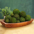 Decorative Moss Balls Set - Fake Moss Balls for Bowl Fillers, Centerpiece Decor, Home Decor, Vase Filler, Wedding Decor, Table Arrangement, Coffee Accents, DIY Crafts (Large - 3.2"-Set of 6)